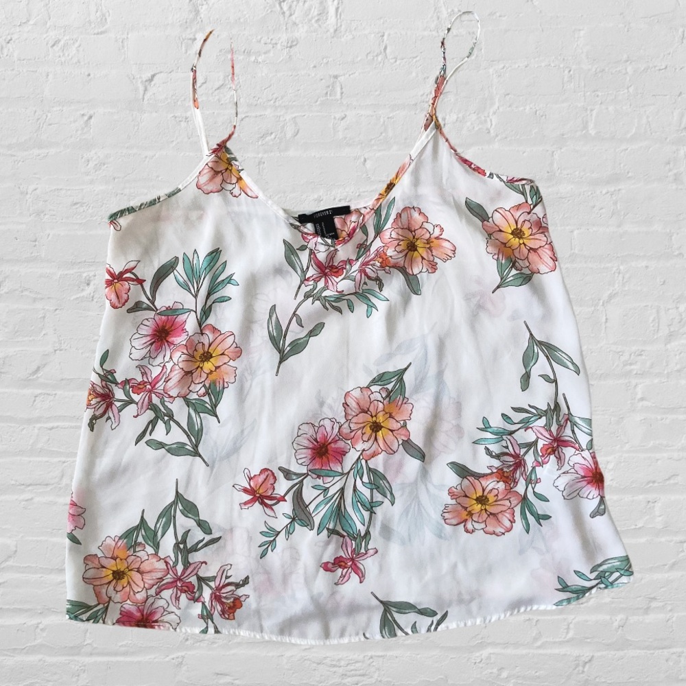 💕 🛍🏙3️⃣ for $1️⃣5️⃣ Forever 21 floral print spaghetti strap blouse